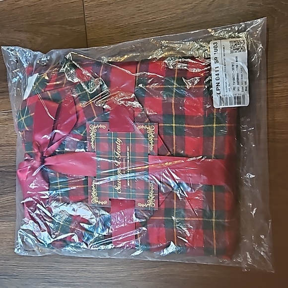 Savage X Fenty Men's Flannel Feels Sleep 2-Piece Set - Red Cognac Plaid SZ XXL - Picture 6 of 11
